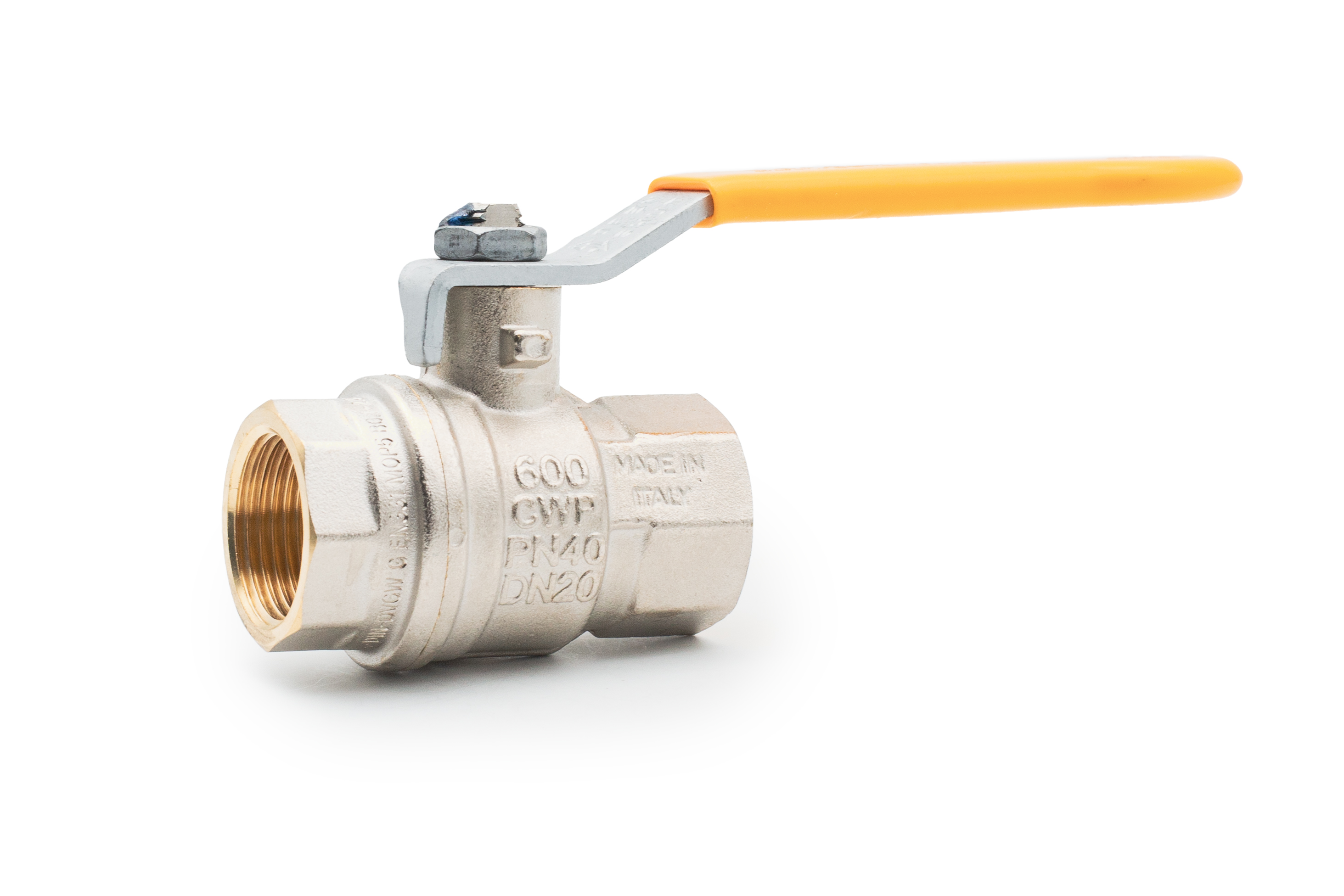 Geomet® カーボンスティール製レバーハンドル  ニッケルメッキフルボア 鍛造真鍮性ボールバルブ 1/4B～4B (8A～100A)